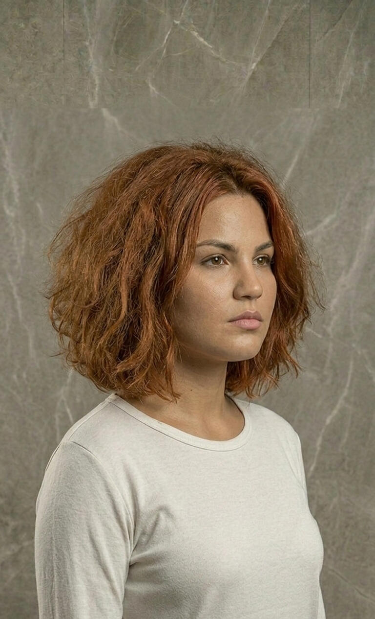 Cabelo loiro antes do tratamento Platinum